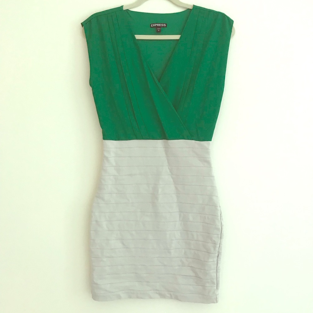 Express bodycon dress two tone